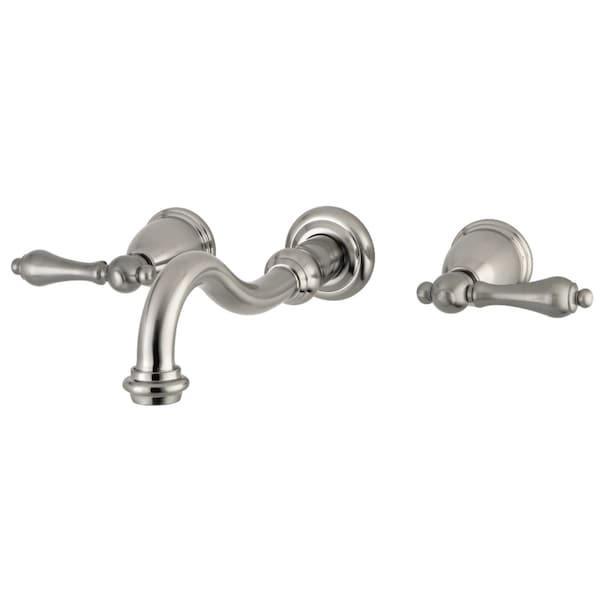 Roman Tub Faucet, Brushed Nickel, Wall Mount